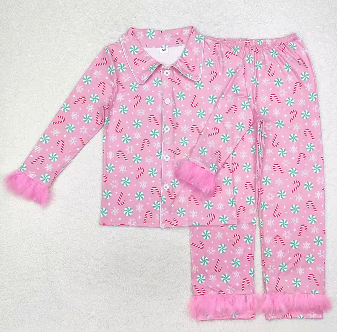 Candy cane Pyjamas Adult + Child