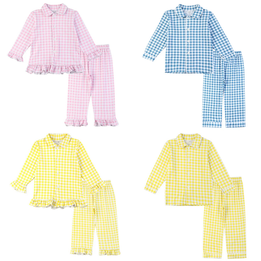 Button Up Gingham Pjs