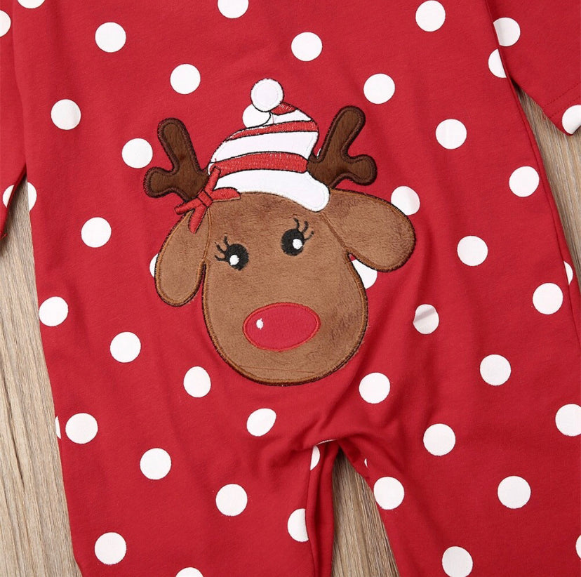 Spotty Reindeer Romper