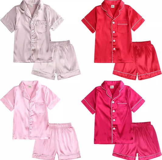 Satin Pjs - Shorts Set
