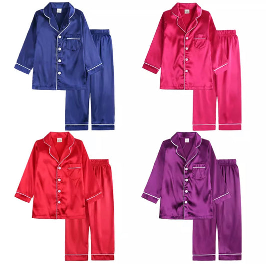 Satin Pjs - Long Sleeve/Leg