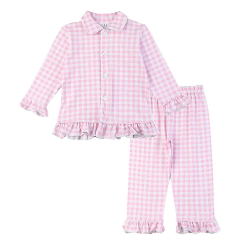 Button Up Gingham Pjs