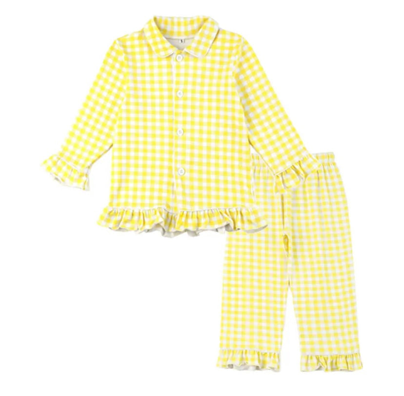 Button Up Gingham Pjs